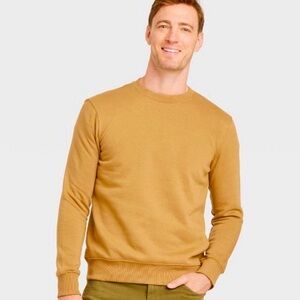 Men’s Pullover Sweatshirt Crewneck Goodfellow & Co Mustard Yellow Size M